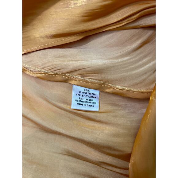 Akira Chicago Wrap Blouse in Marigold. Size Large. - Picture 5 of 5